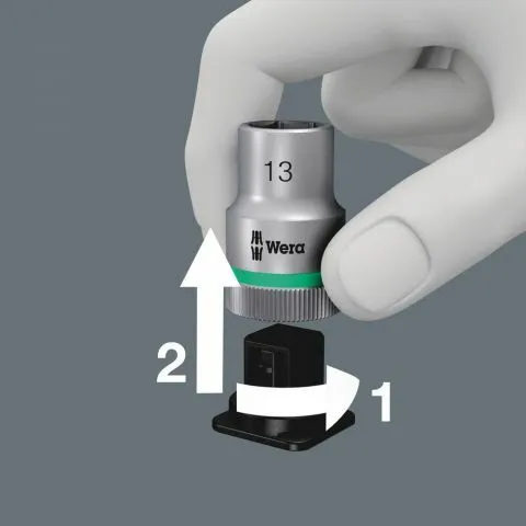 WERA  8740 C HF 2 ZYKLOP  6DELIGE BITDOPPENSET VASTHOUDFUNCTIE ETUI  1/2"