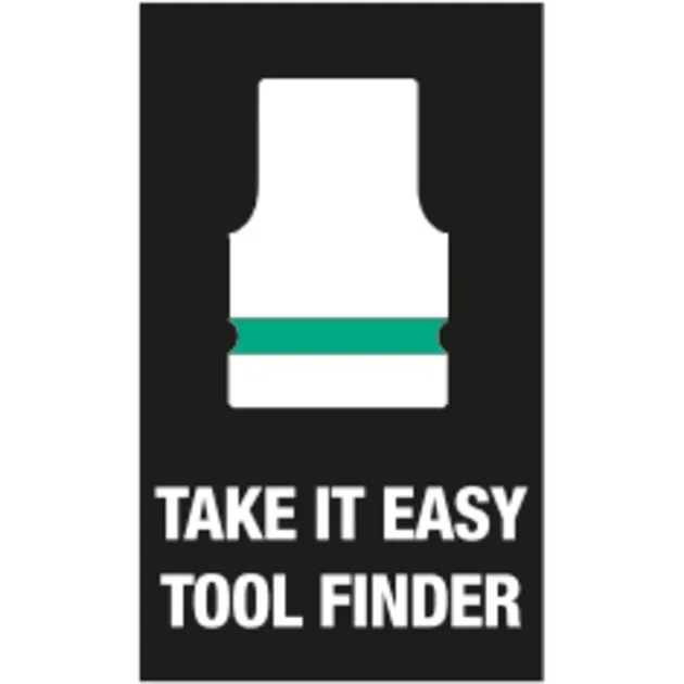 WERA 9607 DOPMAGNEETSTRIP B IMPAKTOR 1 DOPSLEUTEL (ZWART/GROEN, 10‑DELIG)