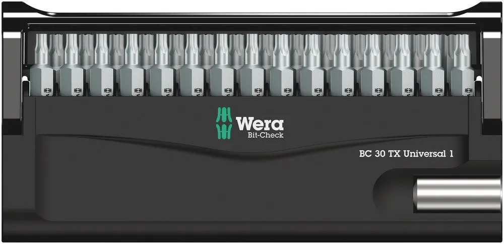 WERA BITSET BITCHECK TORX 30DELIG TX10,15,20,25,30,40