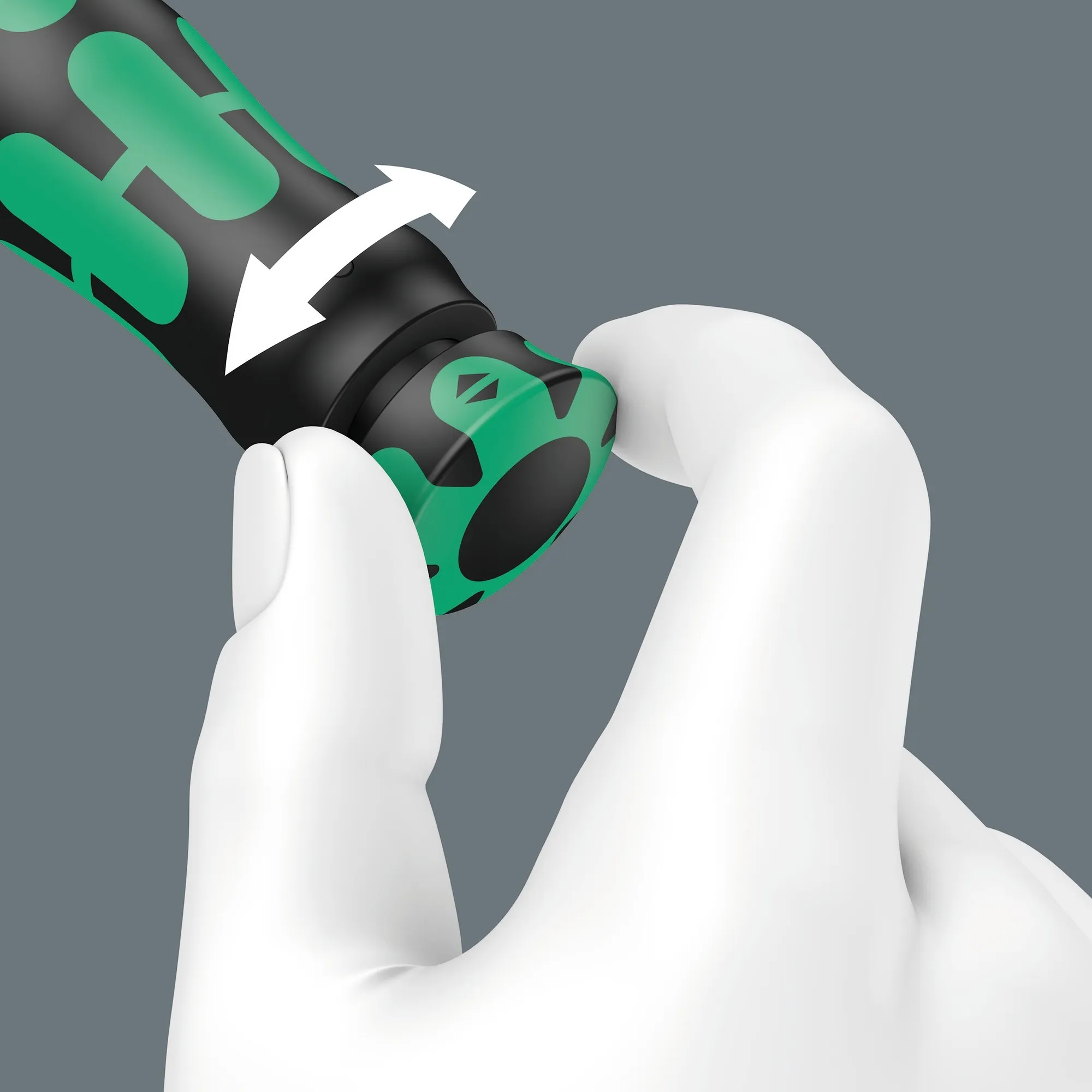 WERA CLICKTORQUE C4 DRAAIMOMENTSLEUTEL MET OMSCHAKELRATEL (ZWART/GROEN, 60300NM, UITGANG 1/2