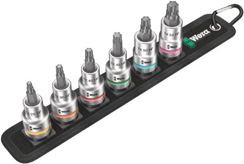 WERA DOPSLEUTELSET | 6DELIG | 1/2 INCH | T25T55 | 1 STUK – 05003997001 05003997001